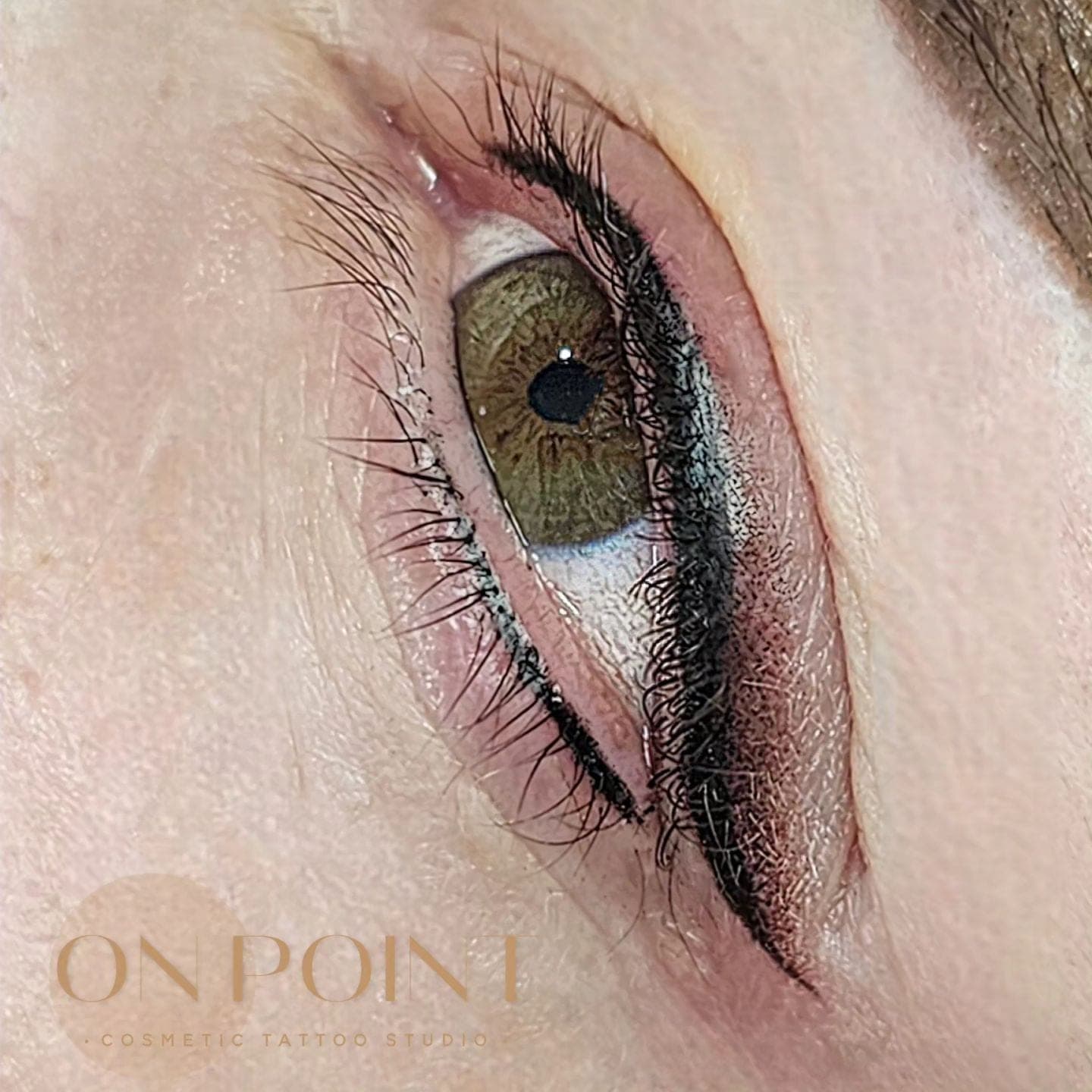 Designer eyeliner with a soft smoked wing